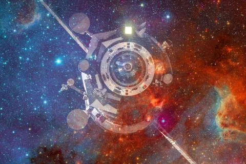 Spacecraft Launch Into Space. Elements of this image furnished by NASA Stock Photos