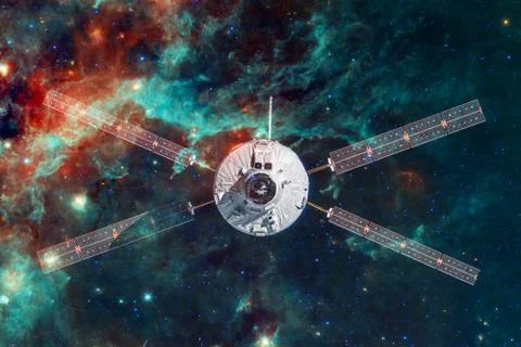 Spacecraft Launch Into Space. Elements of this image furnished by NASA Stock Photos