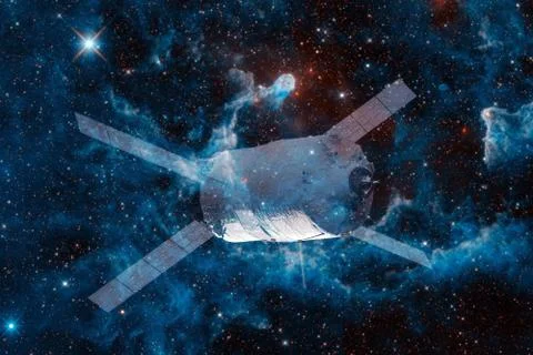 Spacecraft Launch Into Space. Elements of this image furnished by NASA Stock Photos