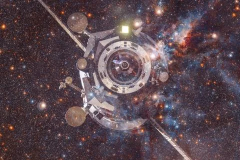 Spacecraft Launch Into Space. Elements of this image furnished by NASA Stock Photos