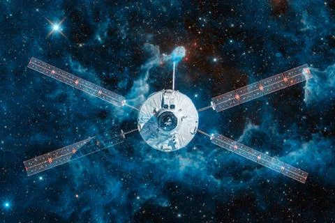 Spacecraft Launch Into Space. Elements of this image furnished by NASA Stock Photos