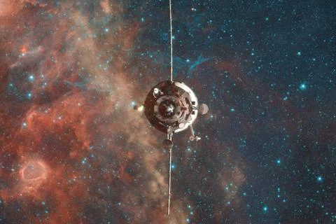 Spacecraft Launch Into Space. Elements of this image furnished by NASA Stock Photos