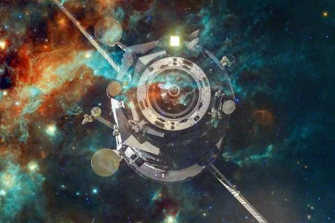 Spacecraft Launch Into Space. Elements of this image furnished by NASA Stock Photos
