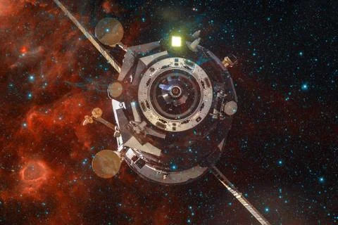 Spacecraft Launch Into Space. Elements of this image furnished by NASA Stock Photos