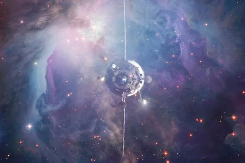 Spacecraft Launch Into Space. Elements of this image furnished by NASA Stock Photos