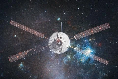  Spacecraft Launch Into Space. Elements of this image furnished by NASA Sp... Foto stock