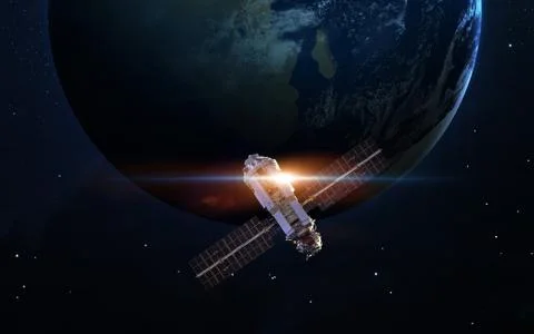 Spacecraft Launch Into Space Stock Photos