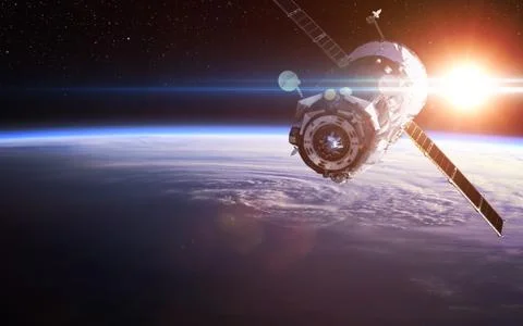 Spacecraft Launched Into Space Stock Photos