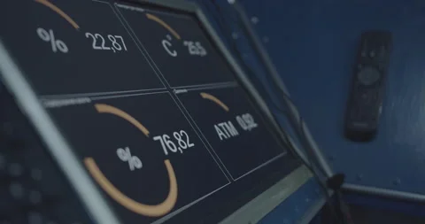 Spacecraft monitors Stock Footage 158050995