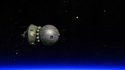 Spacecraft in orbit - Vostok Stock Footage 39383058