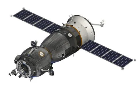 Spacecraft Over The White Background Stock Photos