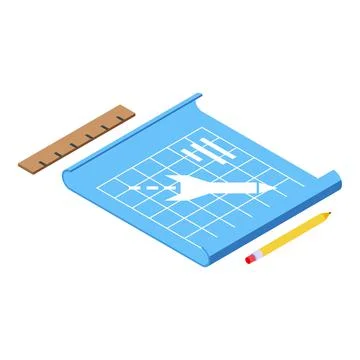 Spacecraft plan icon isometric vector. Rocket ship Stock Illustration