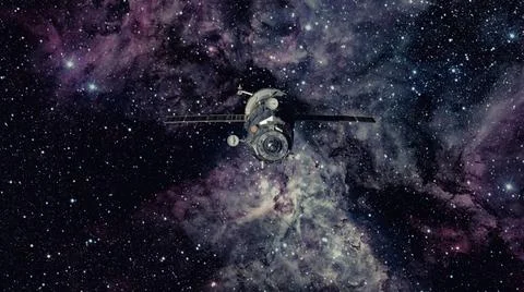 Spacecraft Progress orbiting the earth. Spacecraft Progress orbiting the e... 写真素材