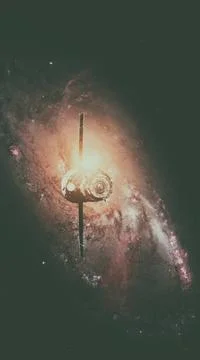 Spacecraft Progress orbiting the earth. Spacecraft Progress orbiting the e... 库存照片