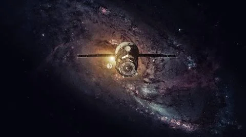 Spacecraft Progress orbiting the earth. Spacecraft Progress orbiting the e... 库存照片