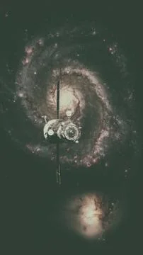 Spacecraft Progress orbiting the galaxy. 写真素材