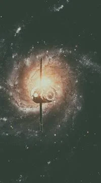 Spacecraft Progress orbiting the galaxy. Spacecraft Progress orbiting the ... 库存照片