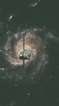 Spacecraft Progress orbiting the galaxy. Spacecraft Progress orbiting the ... 写真素材