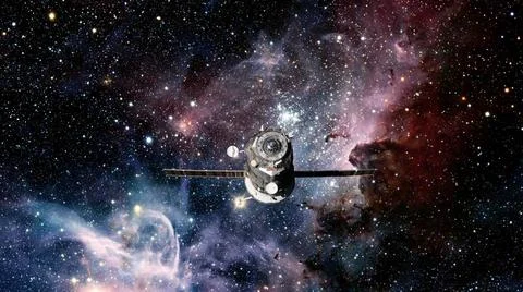 Spacecraft Progress orbiting the space. Spacecraft Progress orbiting the s... 库存照片