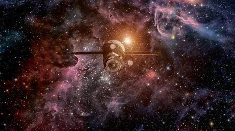 Spacecraft Progress orbiting the space. Spacecraft Progress orbiting the s... 库存照片