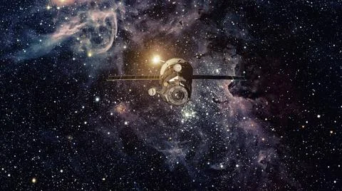 Spacecraft Progress orbiting the space. Spacecraft Progress orbiting the s... 写真素材