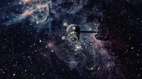 Spacecraft Progress orbiting the space. Spacecraft Progress orbiting the s... 库存照片