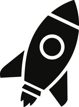 Spacecraft Rocket icon. Space ship launch icon. Rocket ship launch concept... Stock Illustration