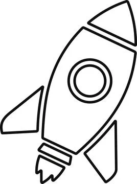 Spacecraft Rocket icon. Space ship launch icon. Rocket ship launch concept... Stock Illustration