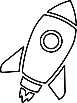 Spacecraft Rocket icon. Space ship launch icon. Rocket ship launch concept... Stock Illustration
