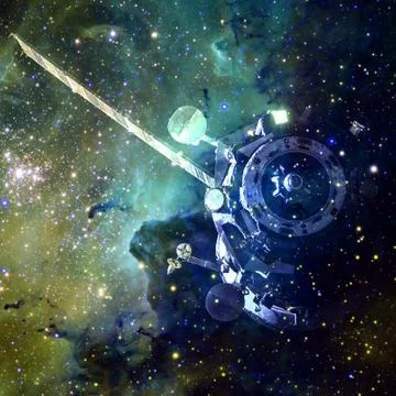 Spacecraft. Science fiction wallpaper. Elements of this image furnished by NA Stock Photos