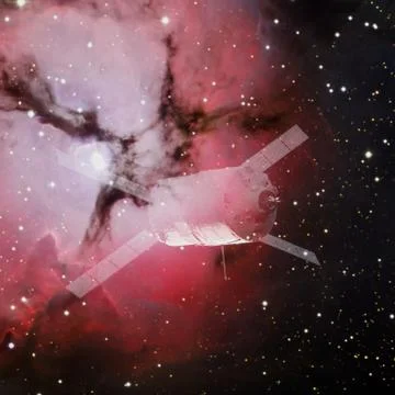 Spacecraft. Science fiction wallpaper. Elements of this image furnished by NA Stock Photos