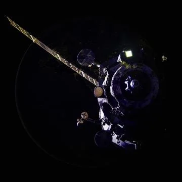 Spacecraft. Science fiction wallpaper. Elements of this image furnished by NA Stock-Fotos