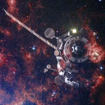 Spacecraft. Science fiction wallpaper. Elements of this image furnished by NA Stock Photos