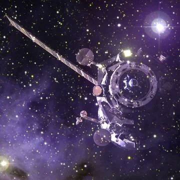 Spacecraft. Science fiction wallpaper. Elements of this image furnished by NA Stock Photos