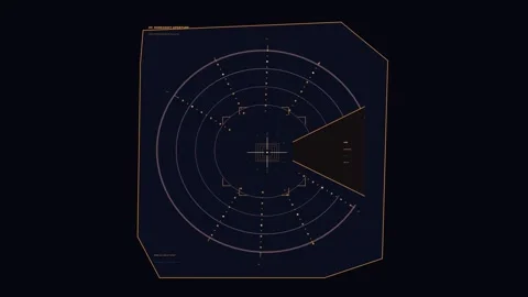 Spacecraft Sensor Data Radar HUD Seamless Loop Stock Footage 342300620
