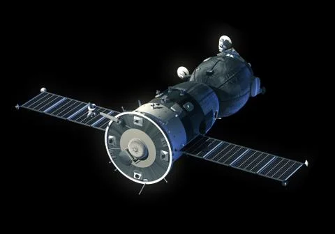 Spacecraft "Soyuz" Stock Illustration