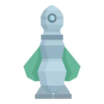 Spacecraft standing on launchpad ready for take off Stock Illustration