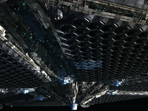 Spacecraft Takes Off From The Mothership Stock Footage 71977457