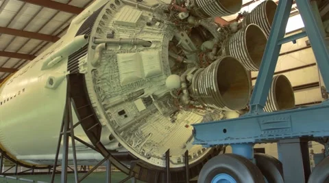 Spacecrafts engine at NASA,  Johnson Space Center, Houston Stock Footage 46497998