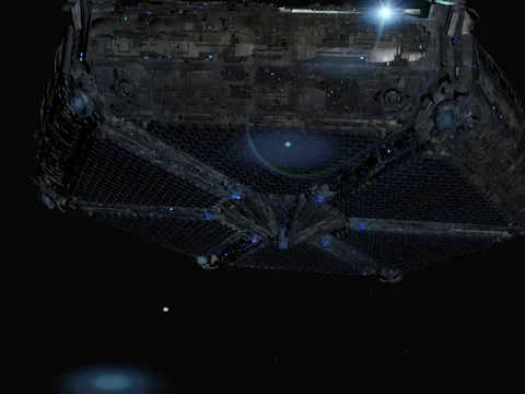 Spacecrafts Taking Off From Mothership Stock Footage 71975969