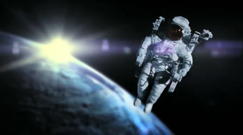 Spaceman - Above the Earth 스톡 동영상 1255332