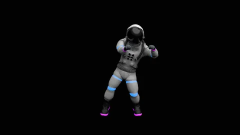 Spaceman dencer alpha Video stock 133921092