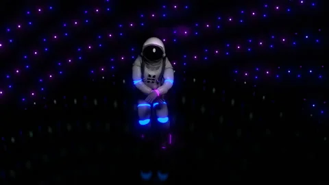 Spaceman dencer Video stock 133921201