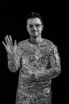 Spaceman greeting Stock Photos
