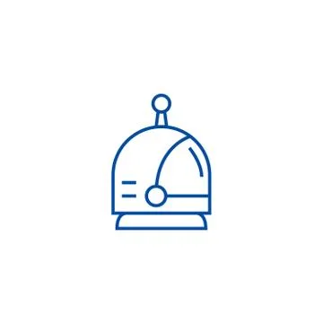 Spaceman head line icon concept. Spaceman head flat vector symbol, sign, outline Stock Illustration