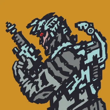 Spaceman in helmet with blaster in hands. Vector illustration. Stock Illustration