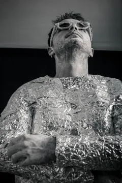 Spaceman looking up Stock Photos