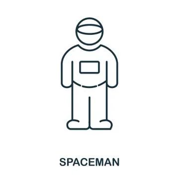 Spacemen icon. Flat style icon design. UI. Illustration of spacemen icon Stock Illustration
