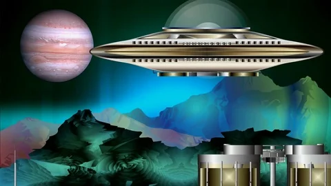 The spaceport distant worlds Stock Footage 71427755