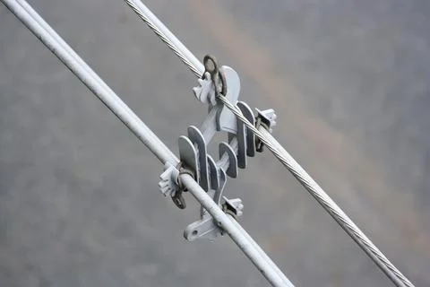 Spacer - accessory for electrical network installation Stock Photos